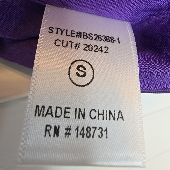 BLUE BLUSH Purple Block Him Satin Crop Top Size Small Bustier Y2K Party Bralette - Picture 6 of 11